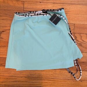 NWT Burberry London nova check swim sarong cover up skirt